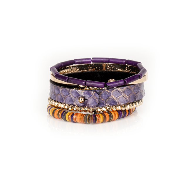 True Love Amethyst Python Bracelet Set