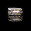 Layered Bead Stack Bracelet Navy Structure Gold