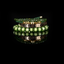 Layered Bead Stack Bracelet Green Sigil