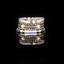 Layered Bead Stack Bracelet Ivory Concrete Gold