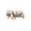 Layered Bead Stack Bracelet Ivory Concrete Gold