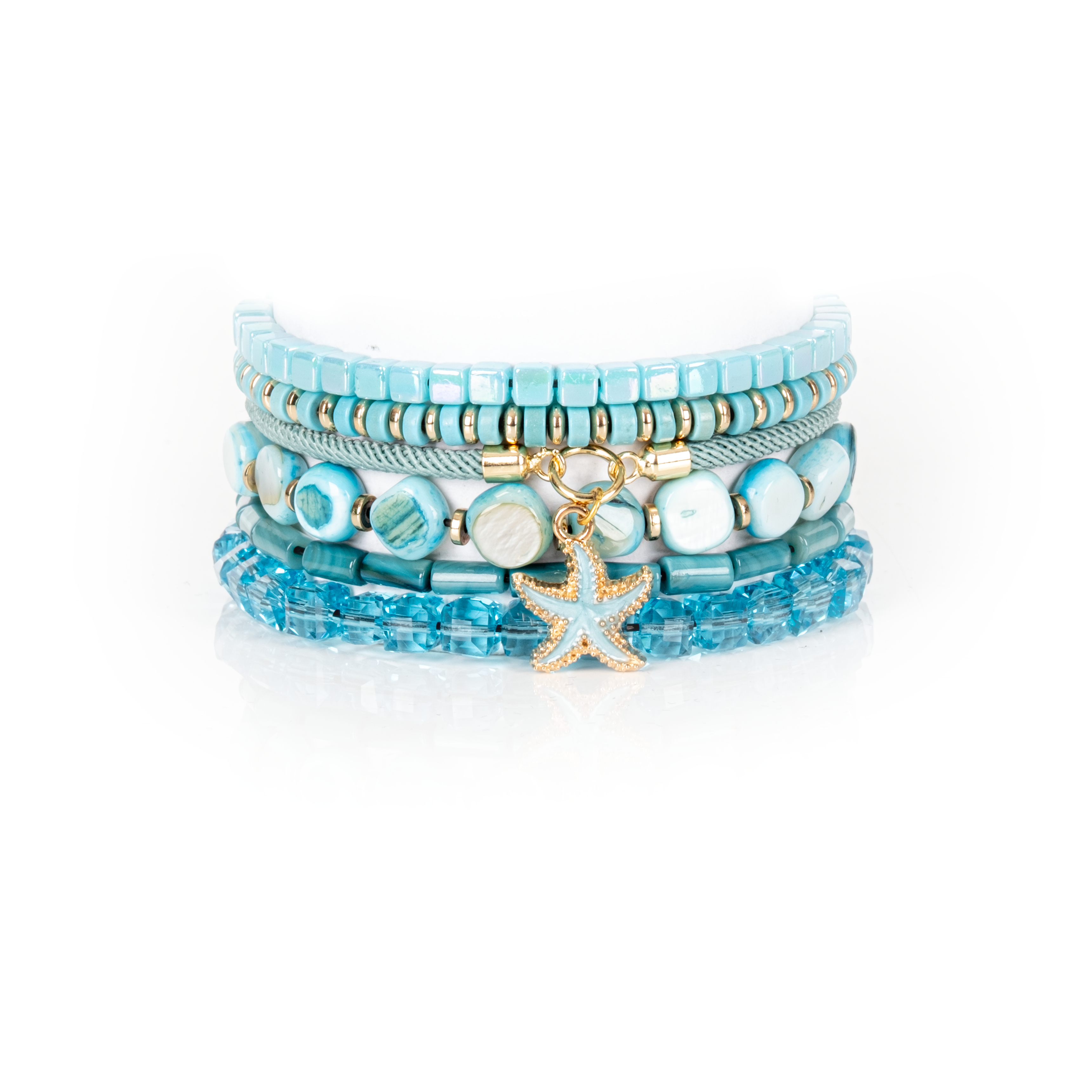 Ocean Breeze Starfish Bracelet Stack