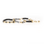 The Monochrome Muse Black, White & Gold Layered Bracelet Set