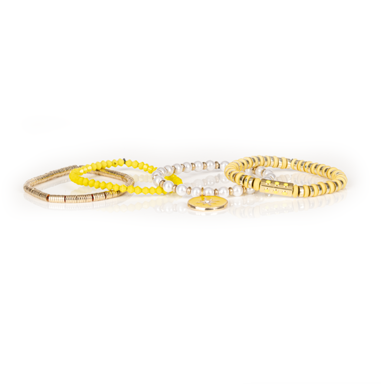 Solar Muse Golden Light Bracelet Set