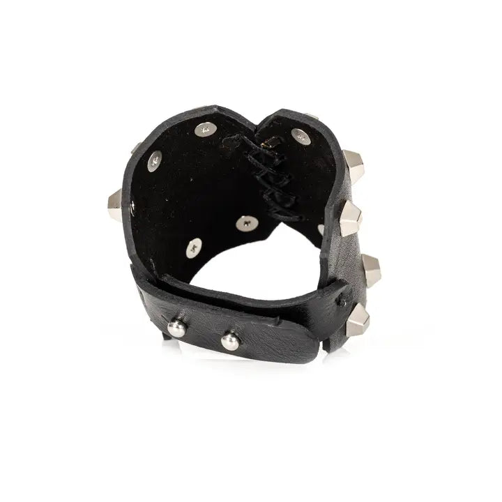 Studded strength. Dark character.