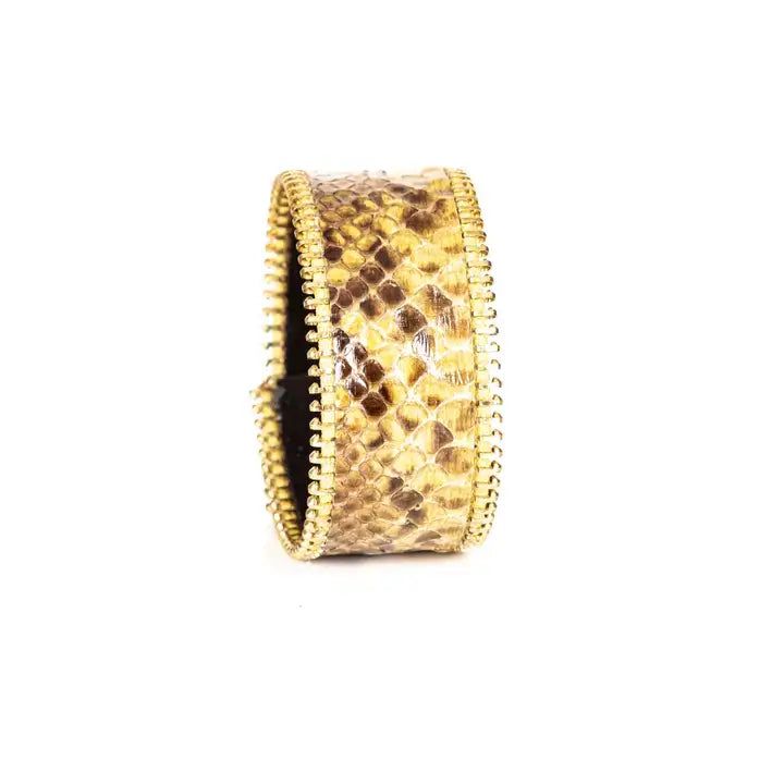The Golden Python Luxe Leather Cuff