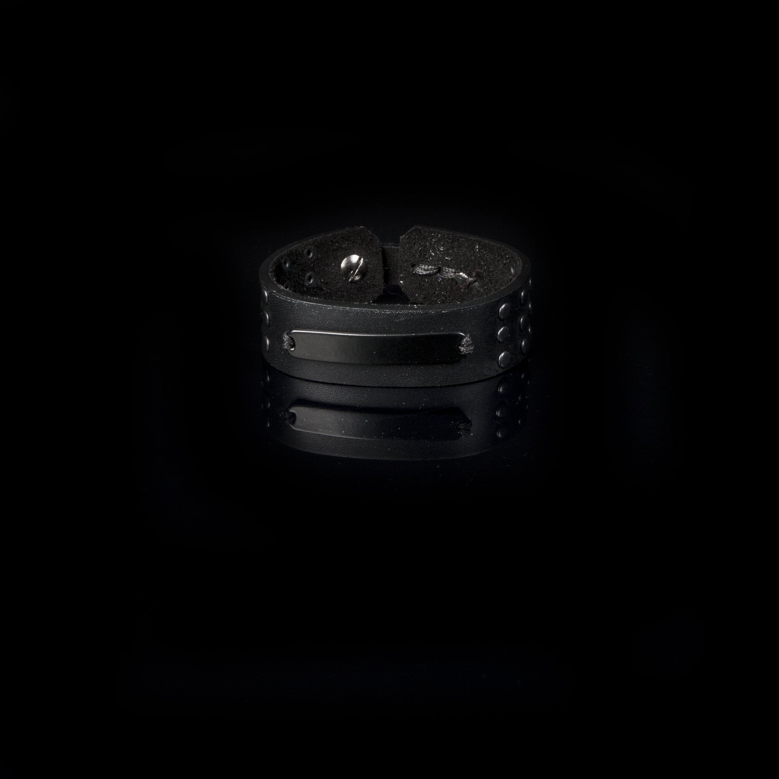 leather bracelet men The Angel Stone