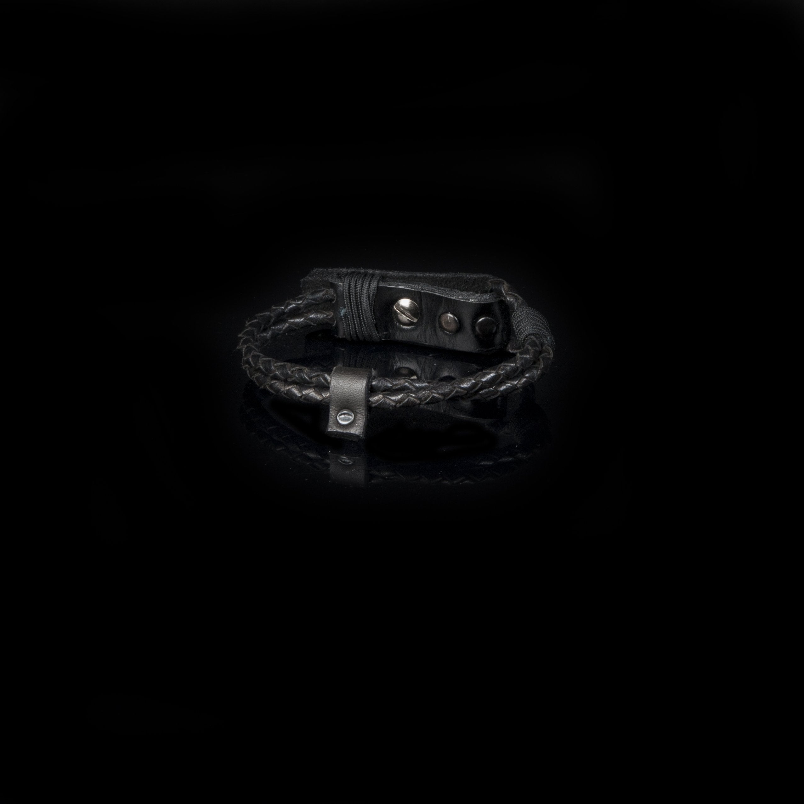 leather bracelet men The Serpent Crest