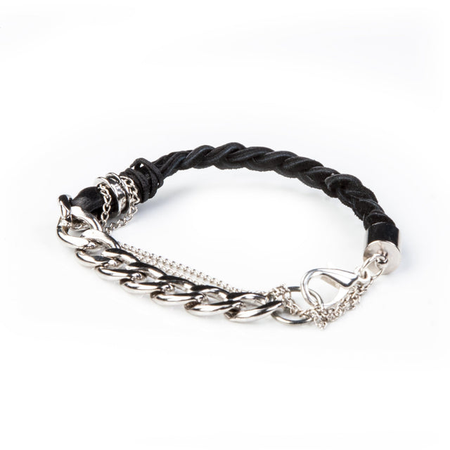 leather bracelet men The Ruby Teardrop