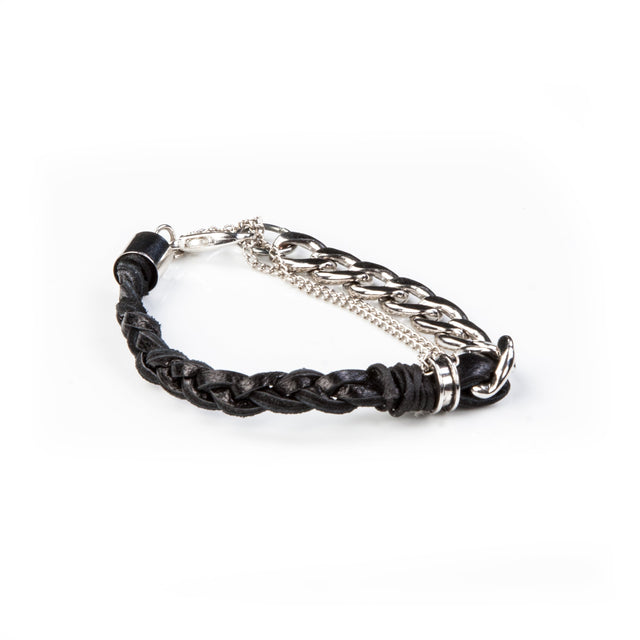 leather bracelet men The Ruby Teardrop