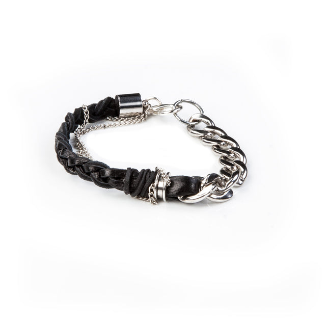 leather bracelet men The Ruby Teardrop