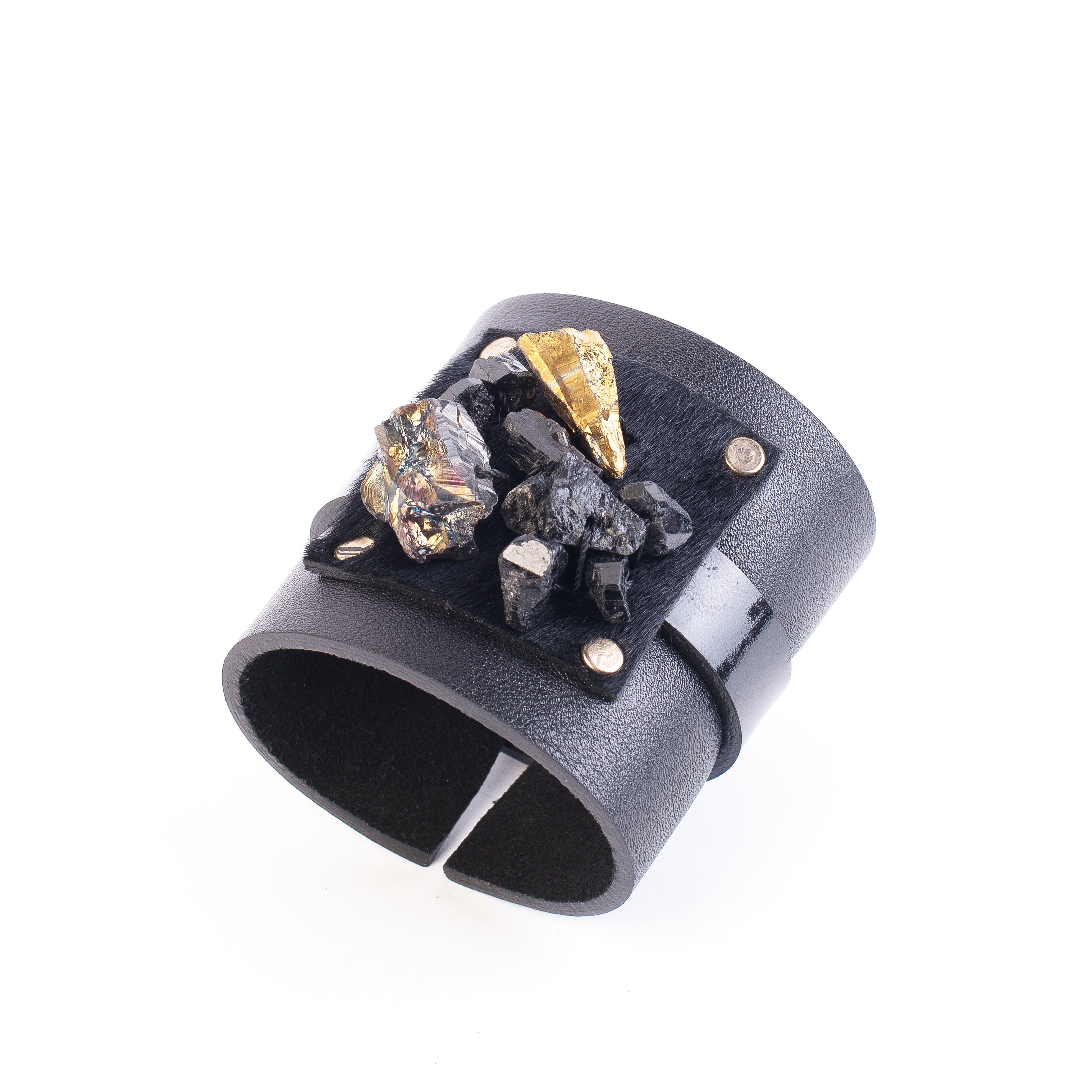 Leather bracelet The azure globe