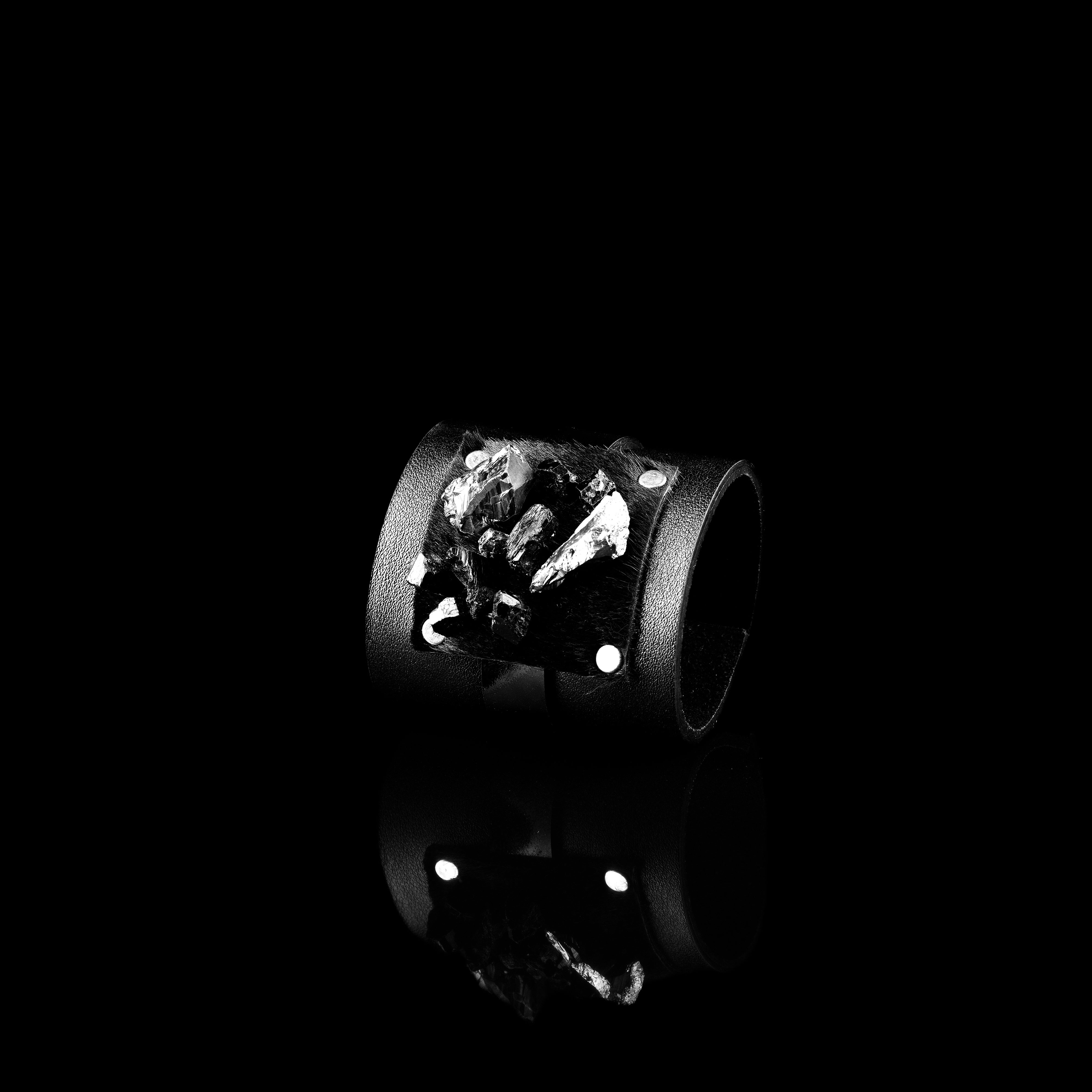 Leather bracelet The azure globe