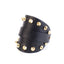 leather bracelet The obsidian gold