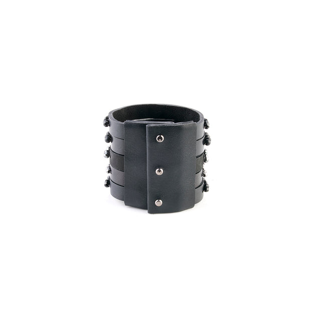 Leather bracelet The Zircon Twirl