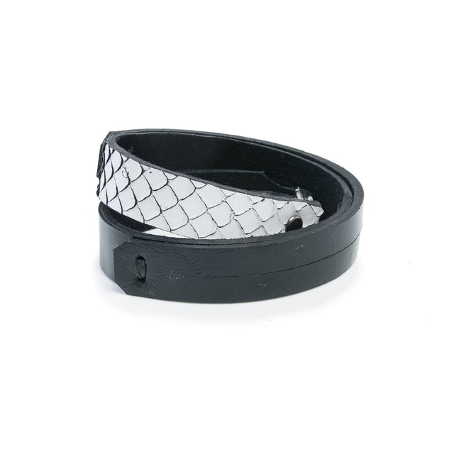 leather bracelet The loyal swan
