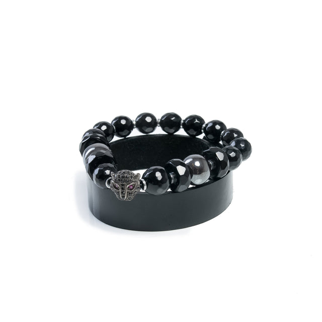 Beads bracelet The feline cross