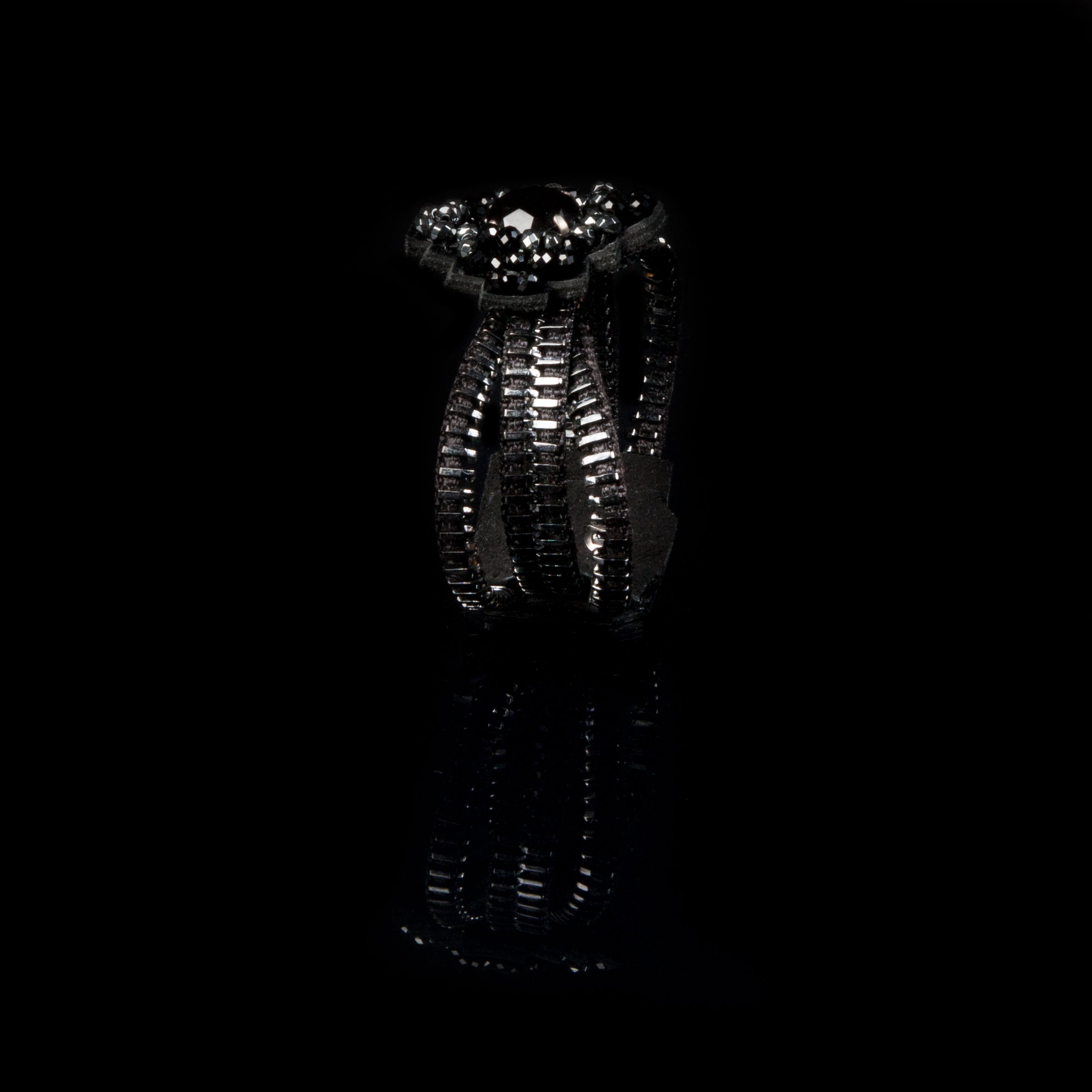 Leather bracelet new The Amethyst Petal