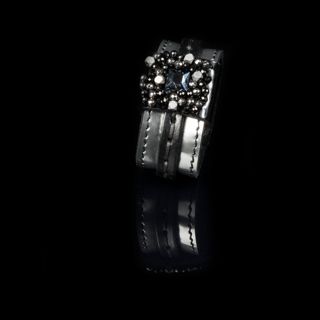 Leather bracelet new The Onyx Desire