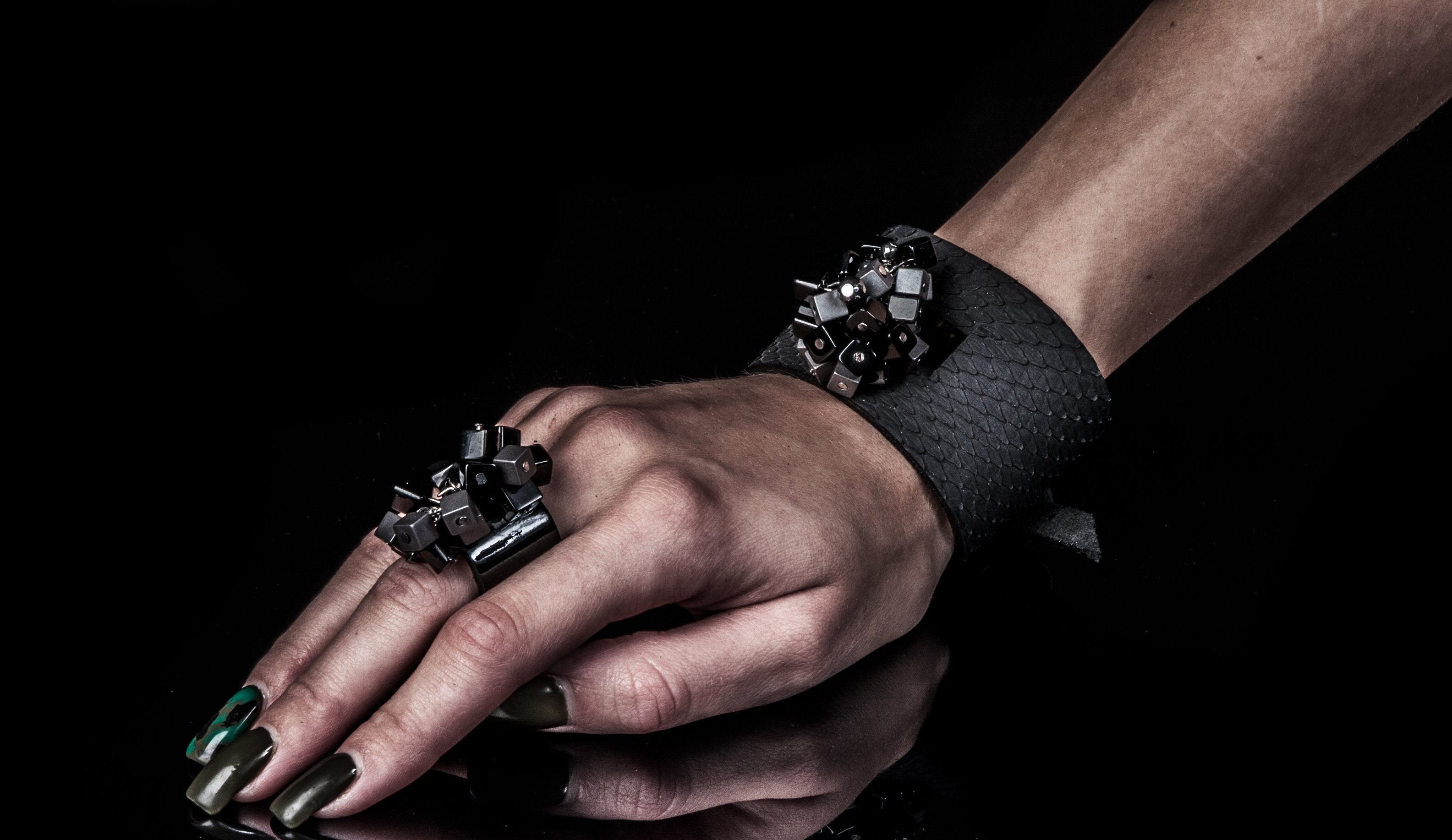 Leather bracelet new The Angelic Wings