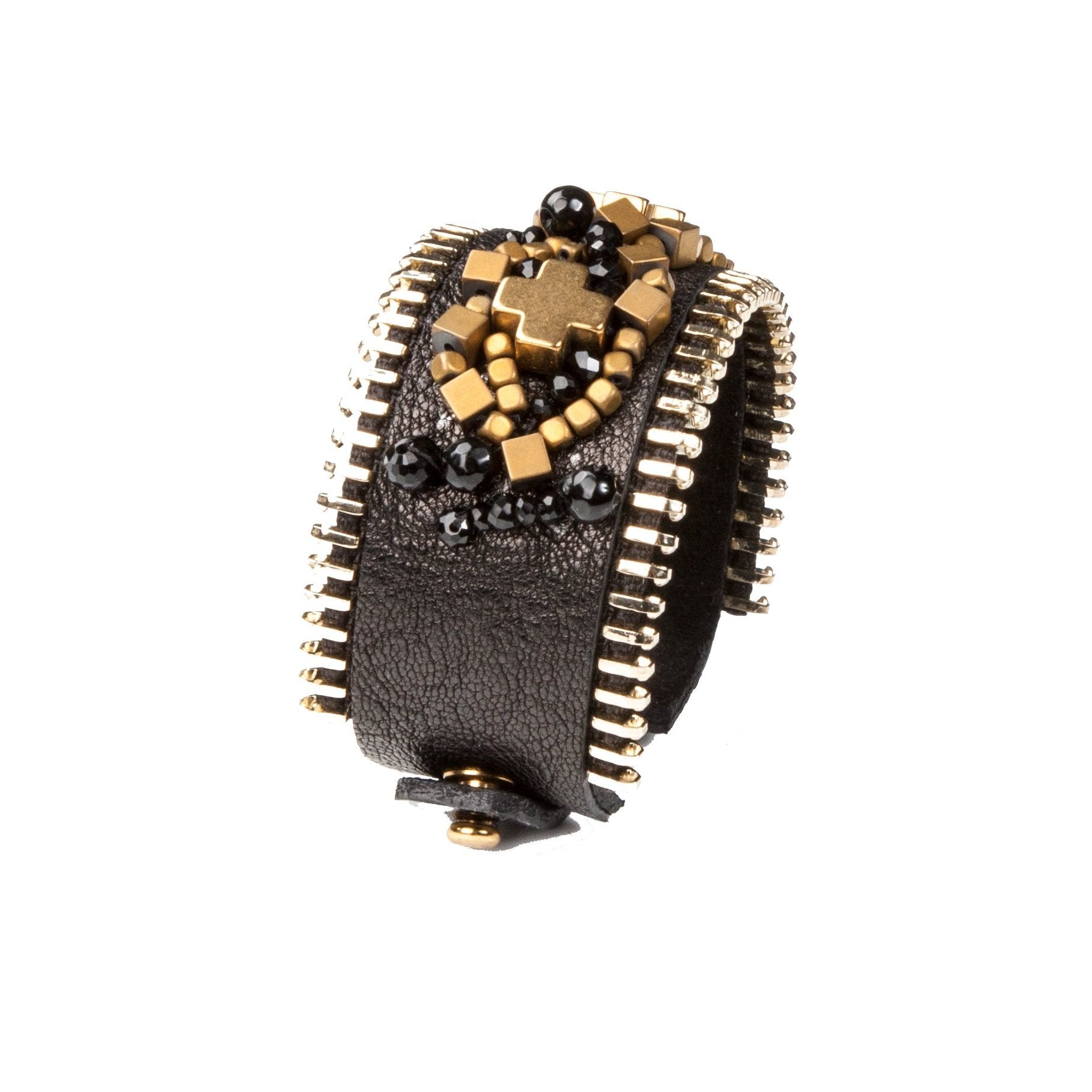 Leather bracelet new The Amber Shield