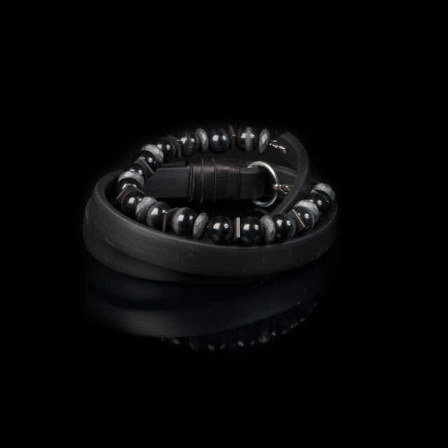 Bead bracelet men The Feline Crest