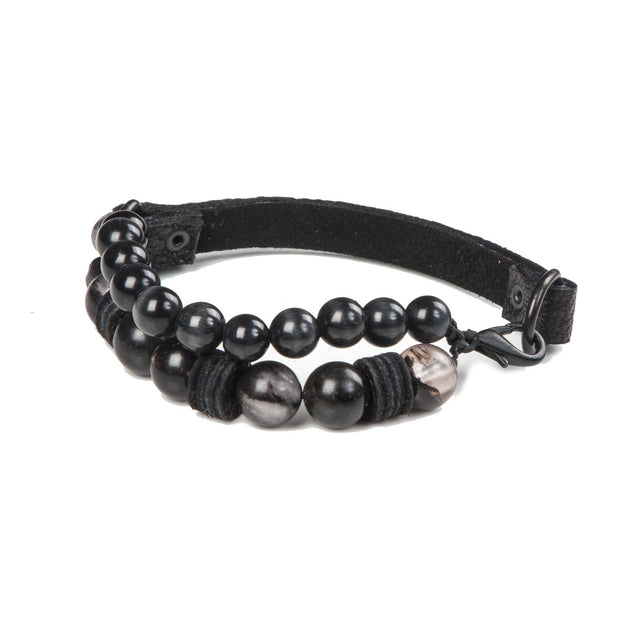 Bead bracelet men The Diamond Resolve