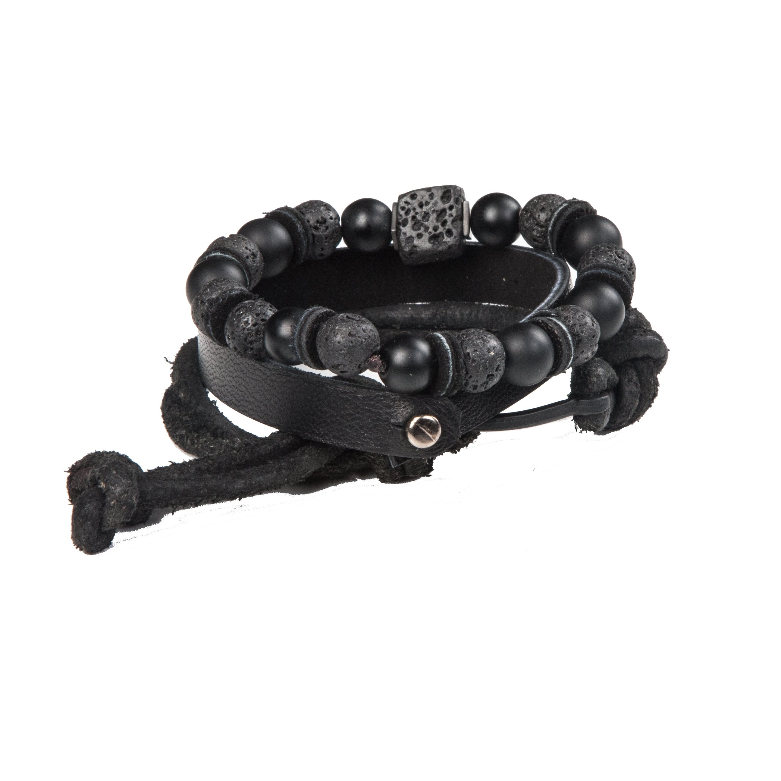 Bead bracelet men The Ruby Rock