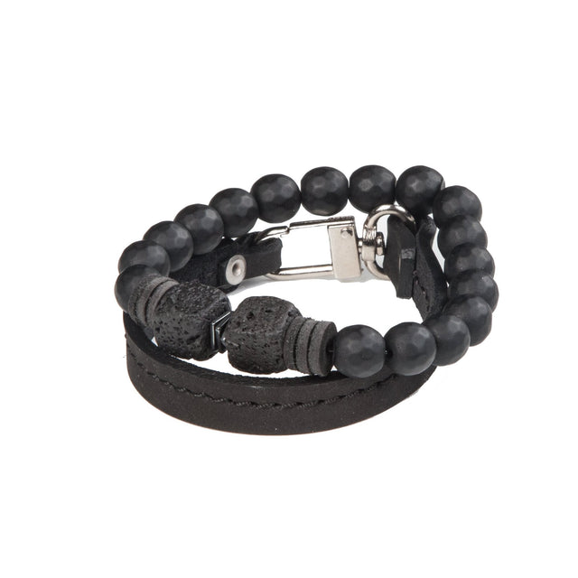 Bead bracelet men The Hematite Riddle